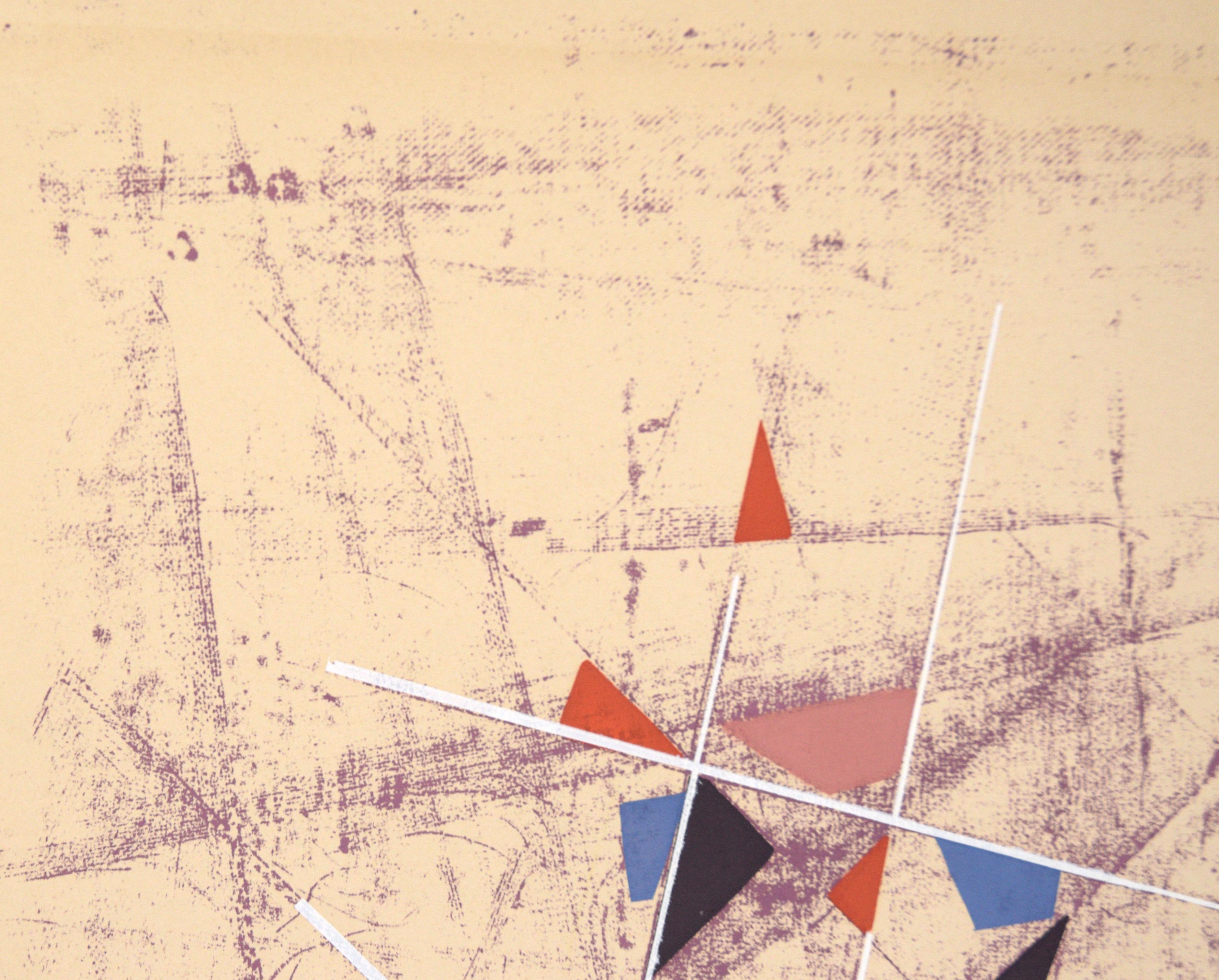 Geometrische abstrakte Lithographie im Stil von Kandinsky von Harold Weiner im Angebot 2