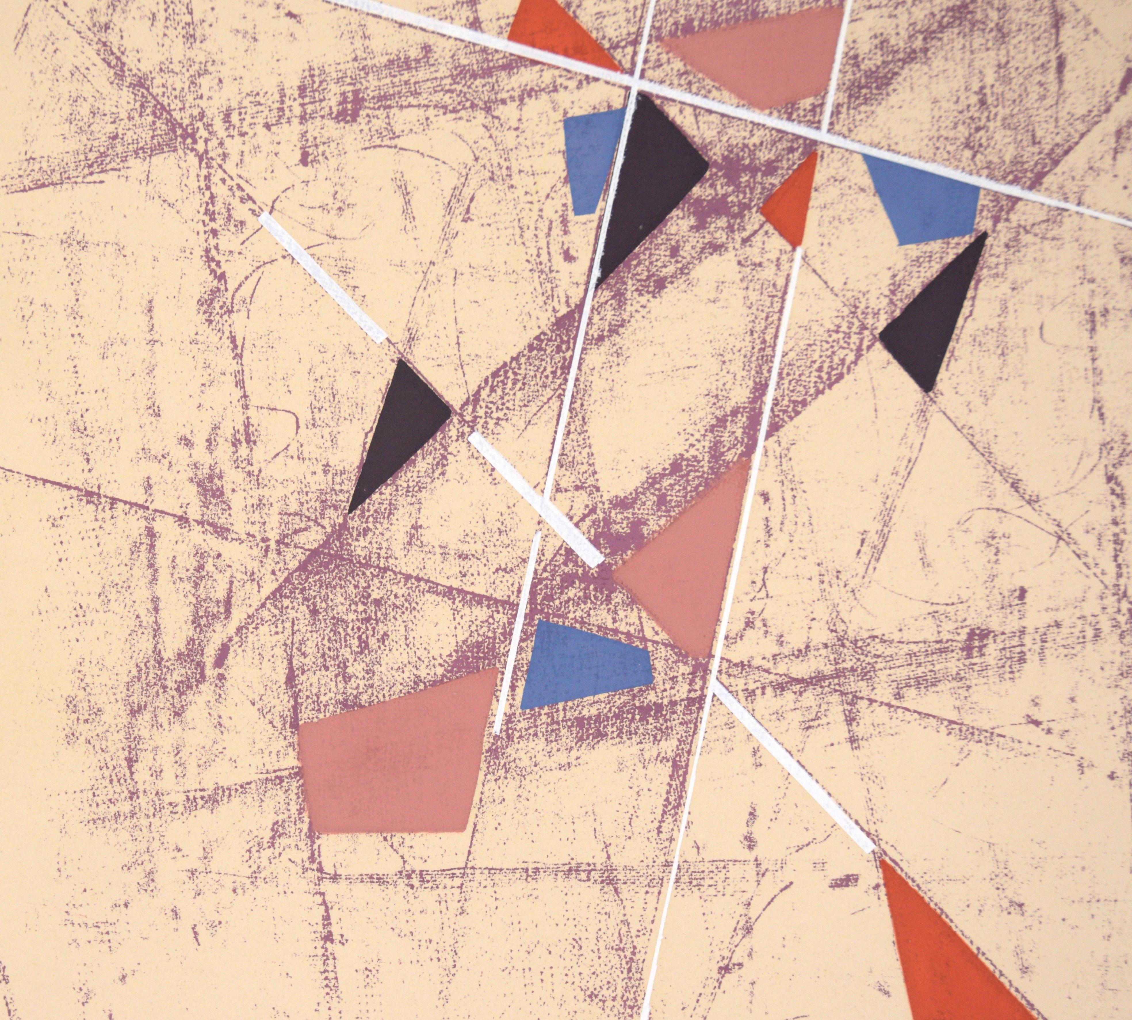 Geometrische abstrakte Lithographie im Stil von Kandinsky von Harold Weiner im Angebot 4