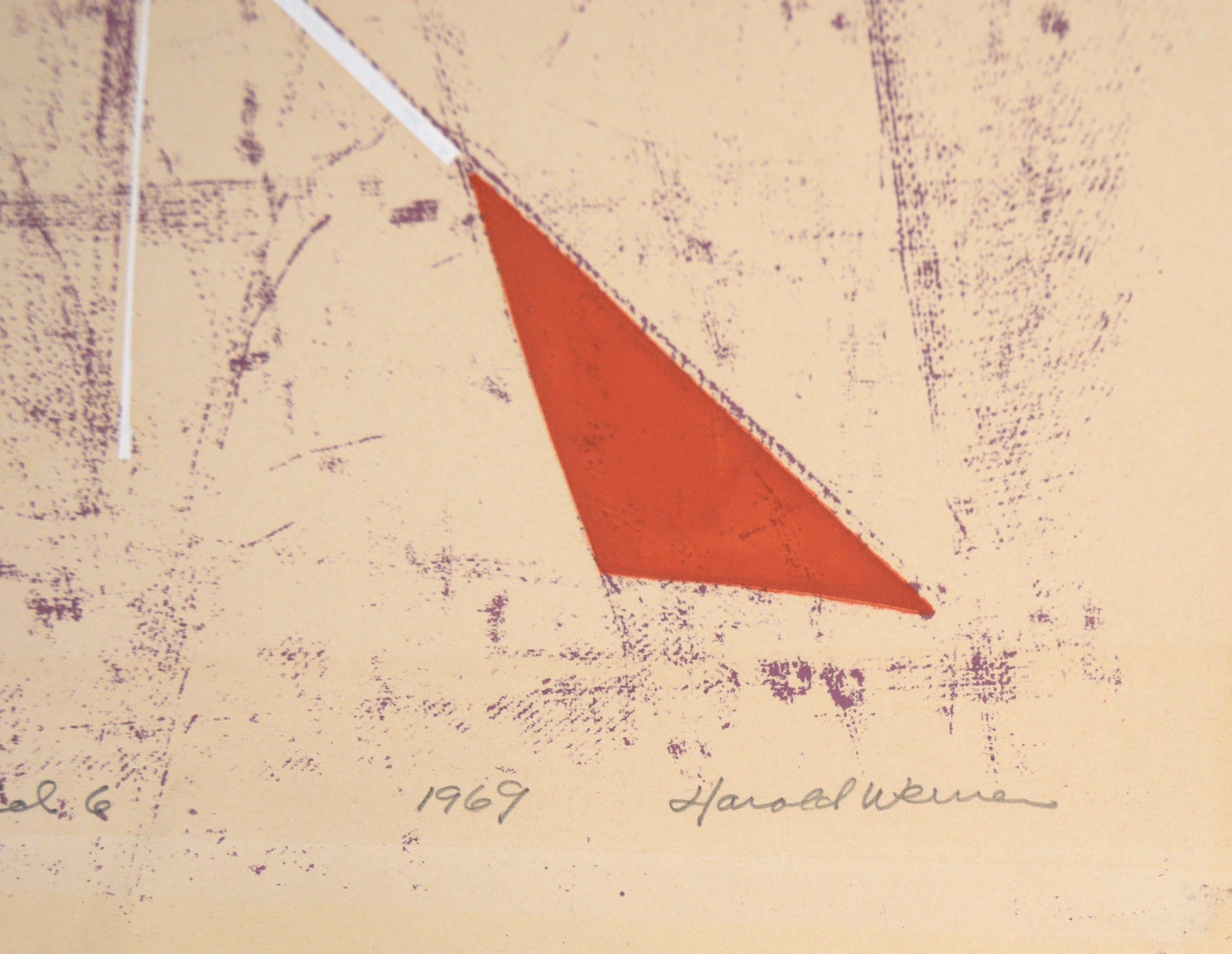 Geometrische abstrakte Lithographie im Stil von Kandinsky von Harold Weiner im Angebot 7