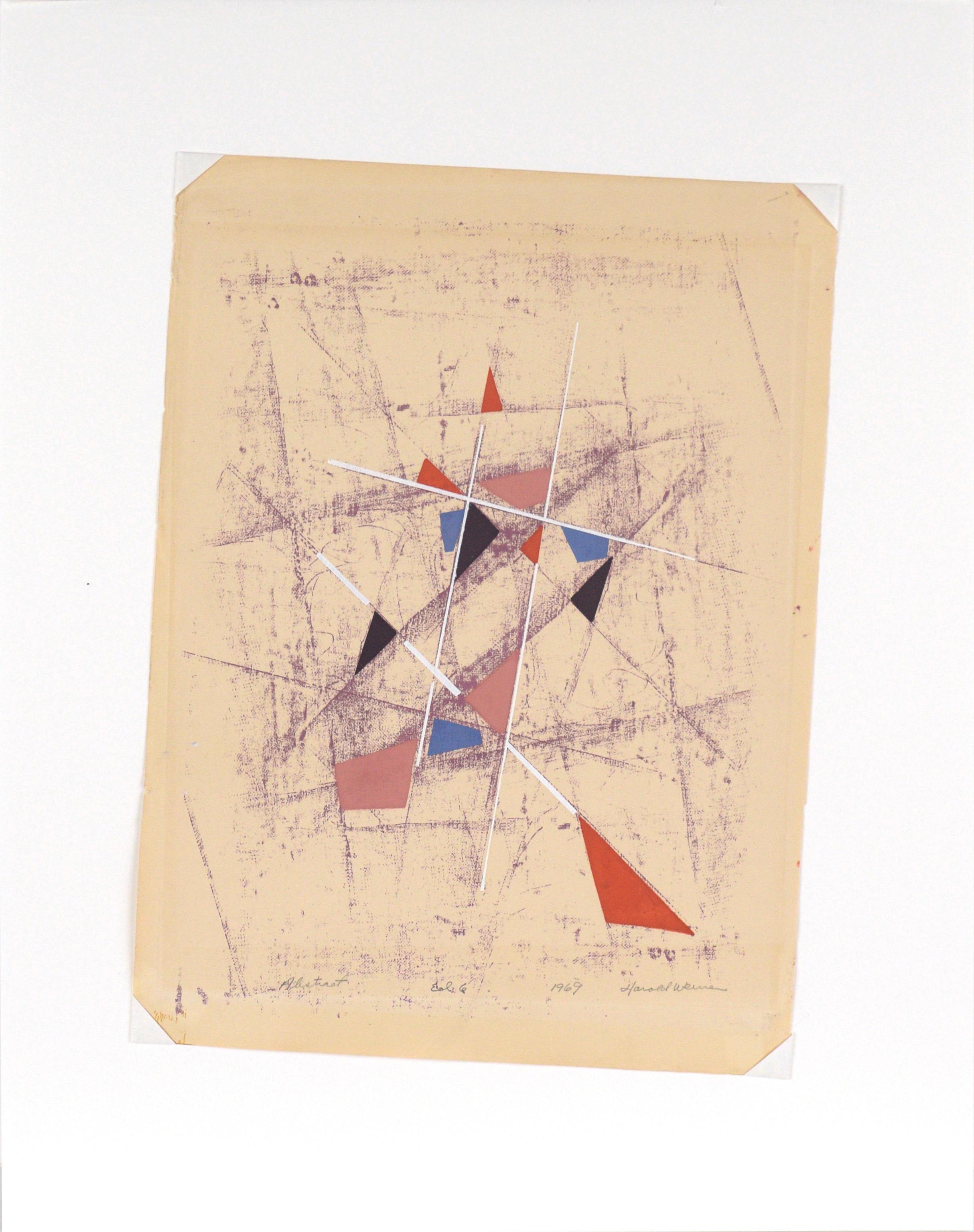 Geometric Abstract Lithograph in the Style of Kandinsky by Harold Weiner For Sale 8