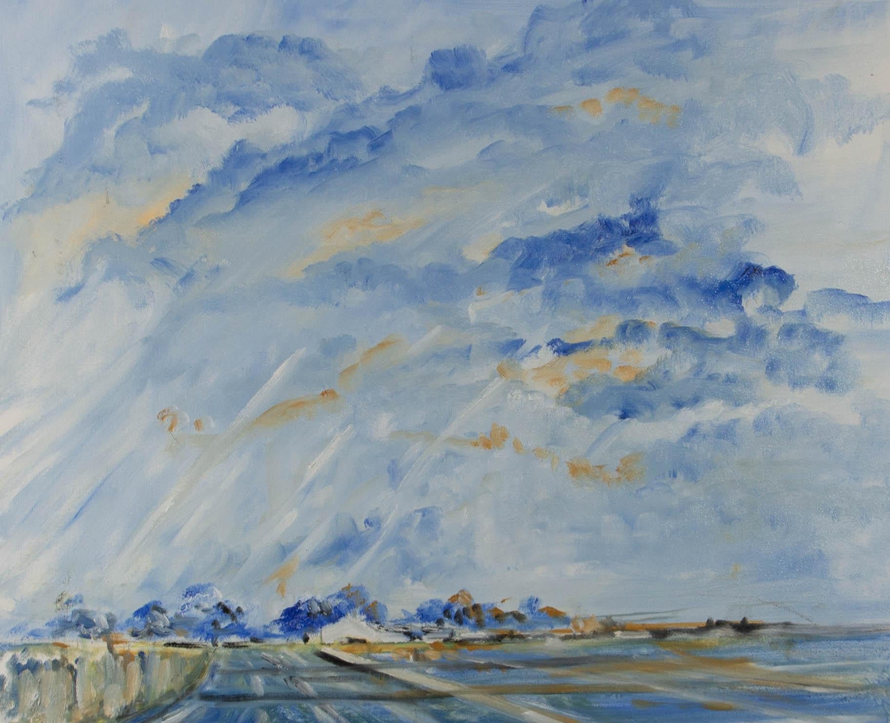 Harold Williams - 20th Century Oil, Landscape in Blue 2