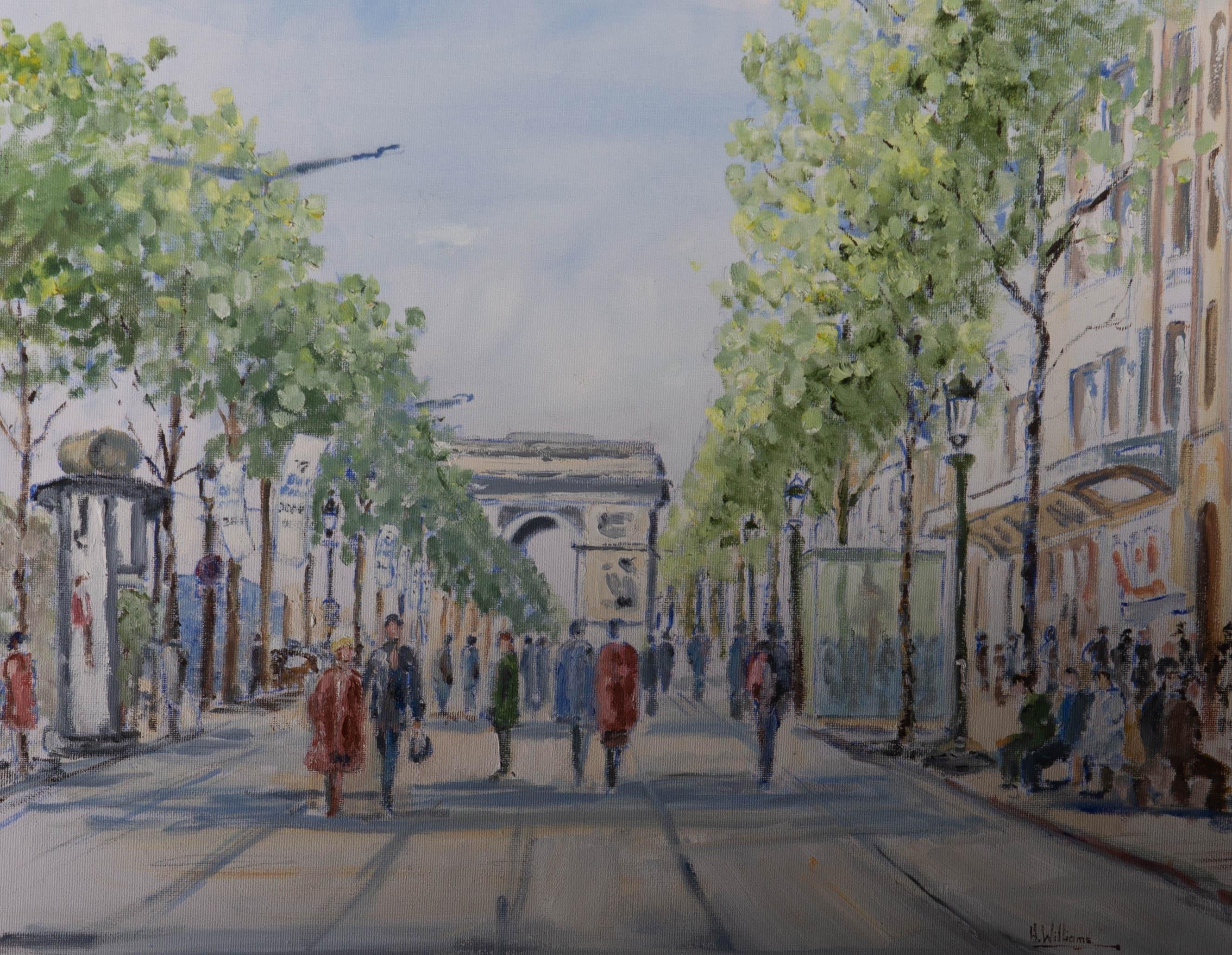 Harold Williams - Olio contemporaneo, Arco di Trionfo, Parigi in vendita 1