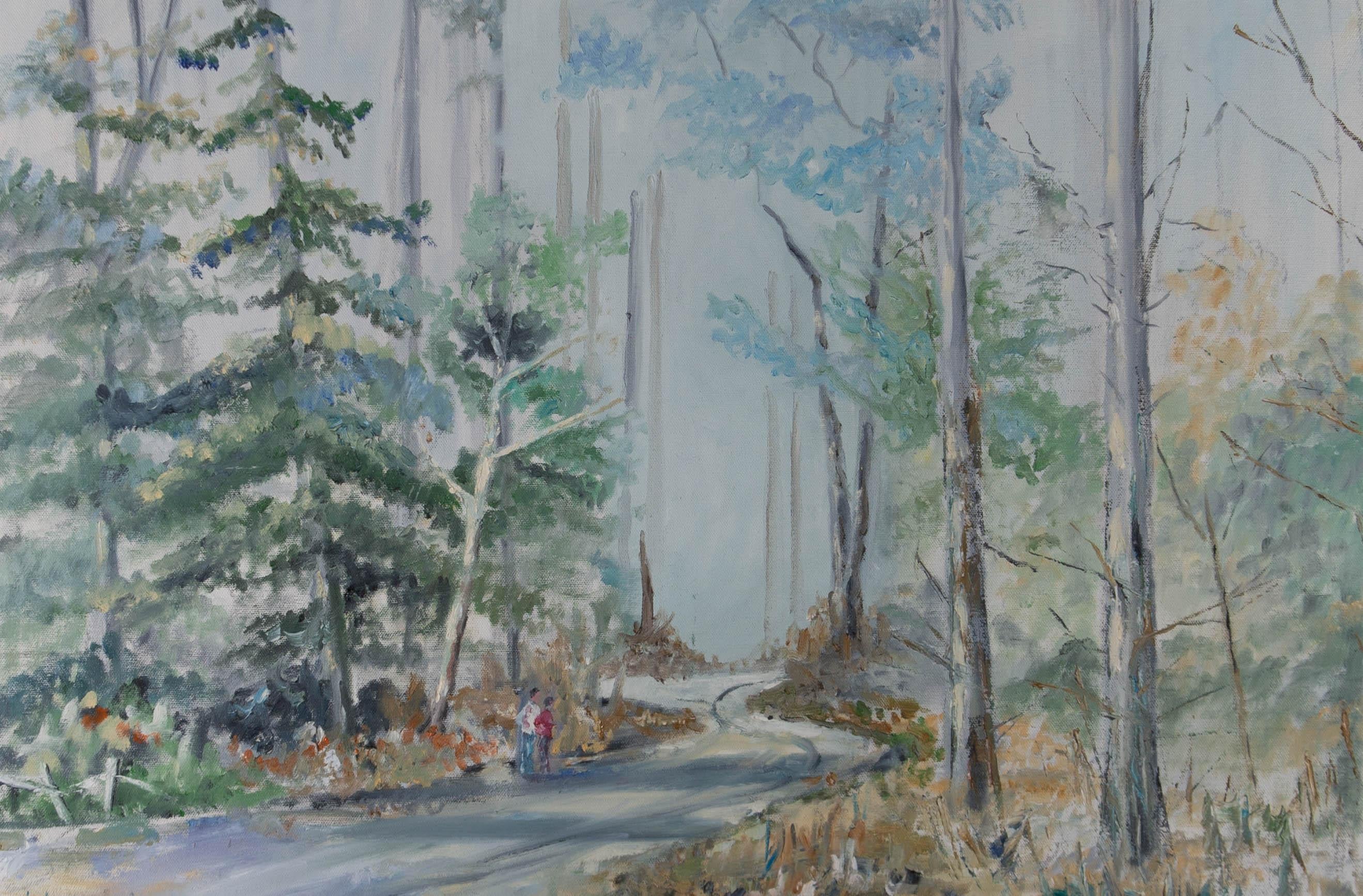 Harold Williams - Peinture à l'huile contemporaine, Road Through The Forest 4