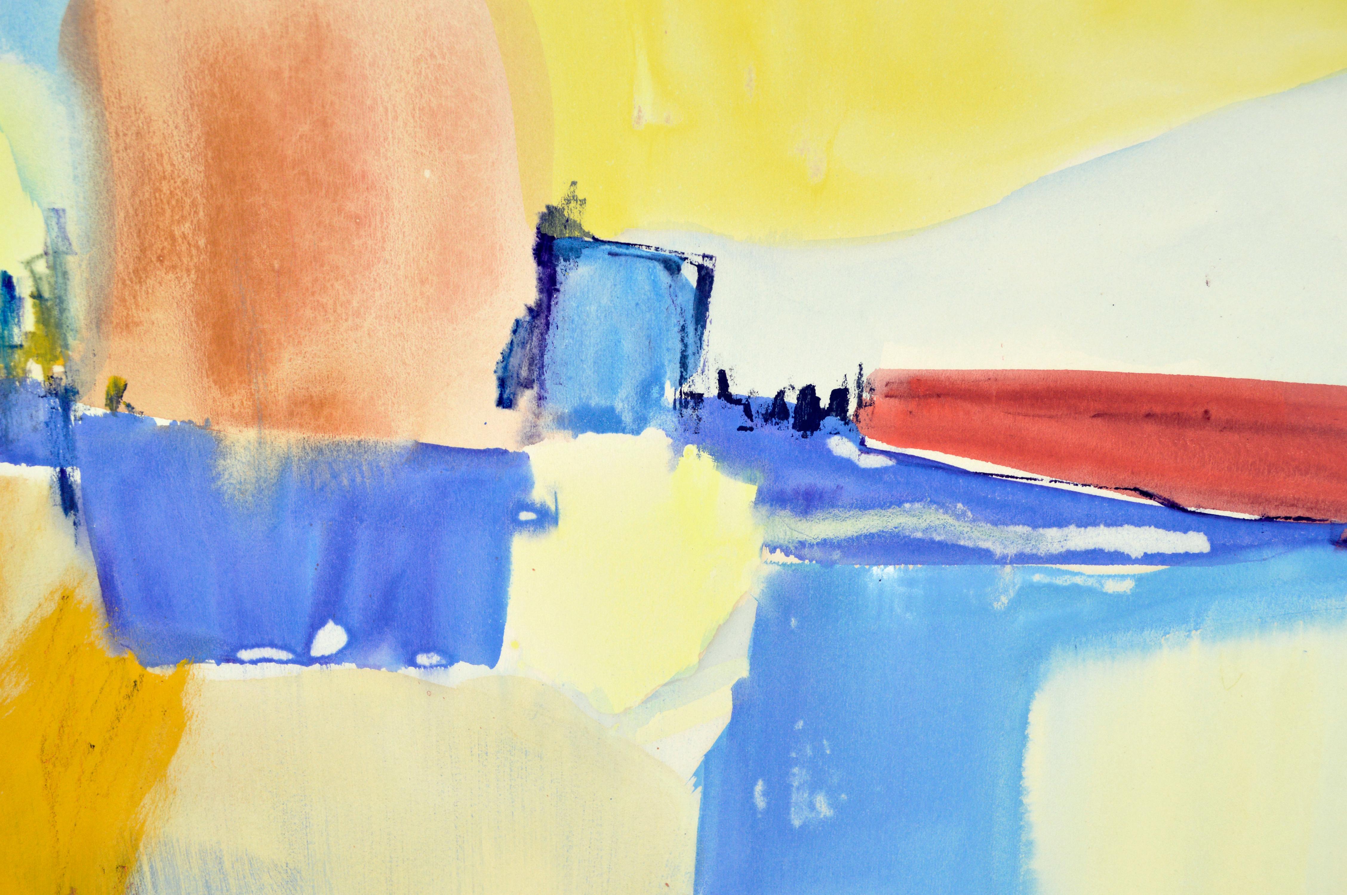 Acquerello originale espressionista astratto su carta in stile de Kooning 
Acquerello astratto dal titolo 