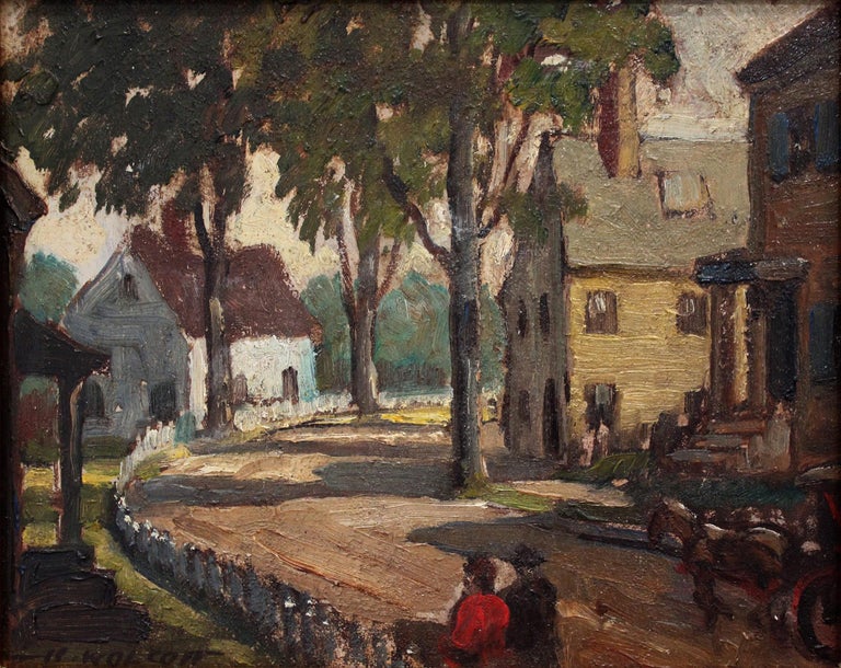 Harold C. Wolcott Village in Paris, France, Painting For Sale at 1stdibs