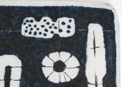 "MIDNIGHT BLUE", sculpture, clay, relief, abstract, contemporary, ceramic