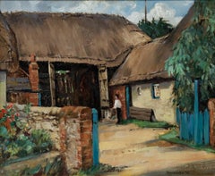 Harold Yates (1916-2000) - Framed 1938 Oil, The Warborough Coalmerchant