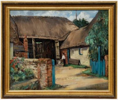 Harold Yates (1916-2000) - Framed 1938 Oil, The Warborough Coalmerchant