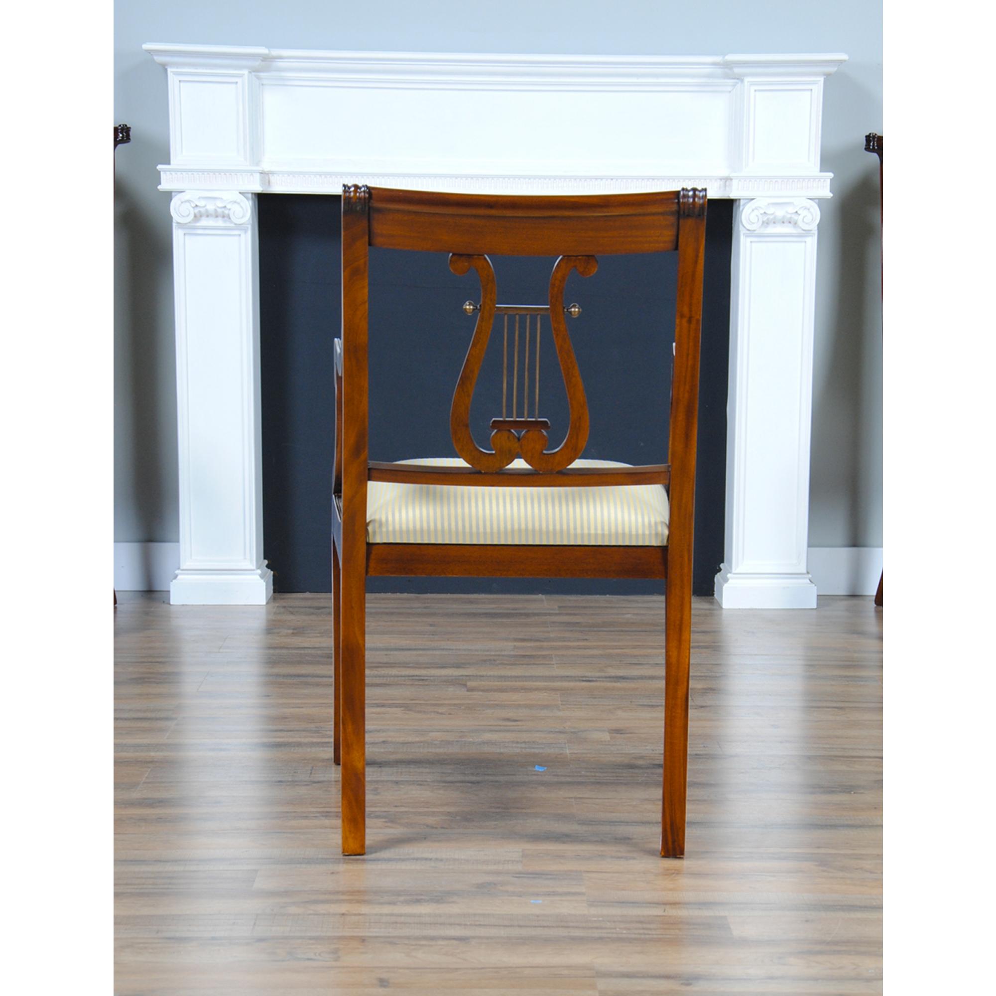 Contemporary Harp Back Chairs, Set of 10 For Sale