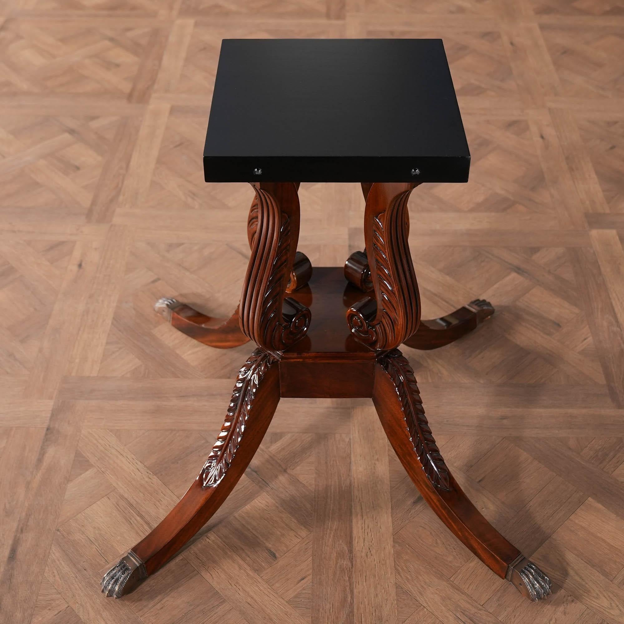 Chippendale Harp Base Dining Table For Sale
