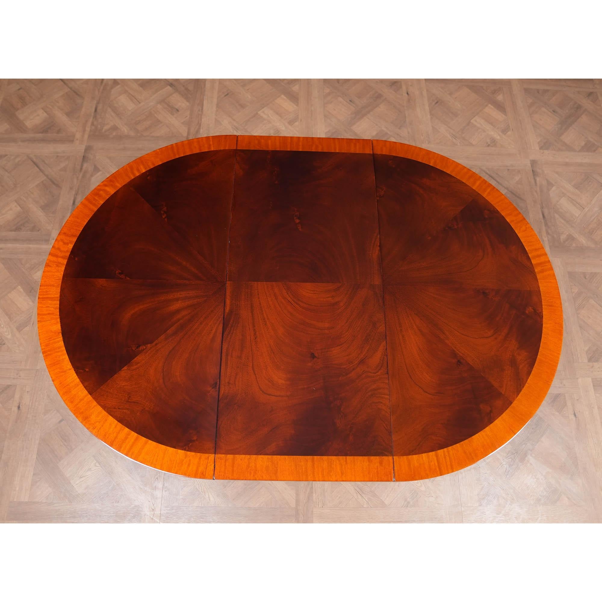 Mahogany Harp Base Dining Table For Sale