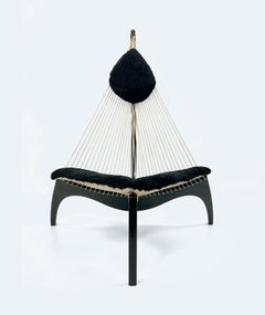 Chaise Harp de Jørgen Høvelskov pour Christensen & Larsen Møbelhandverk, 1968