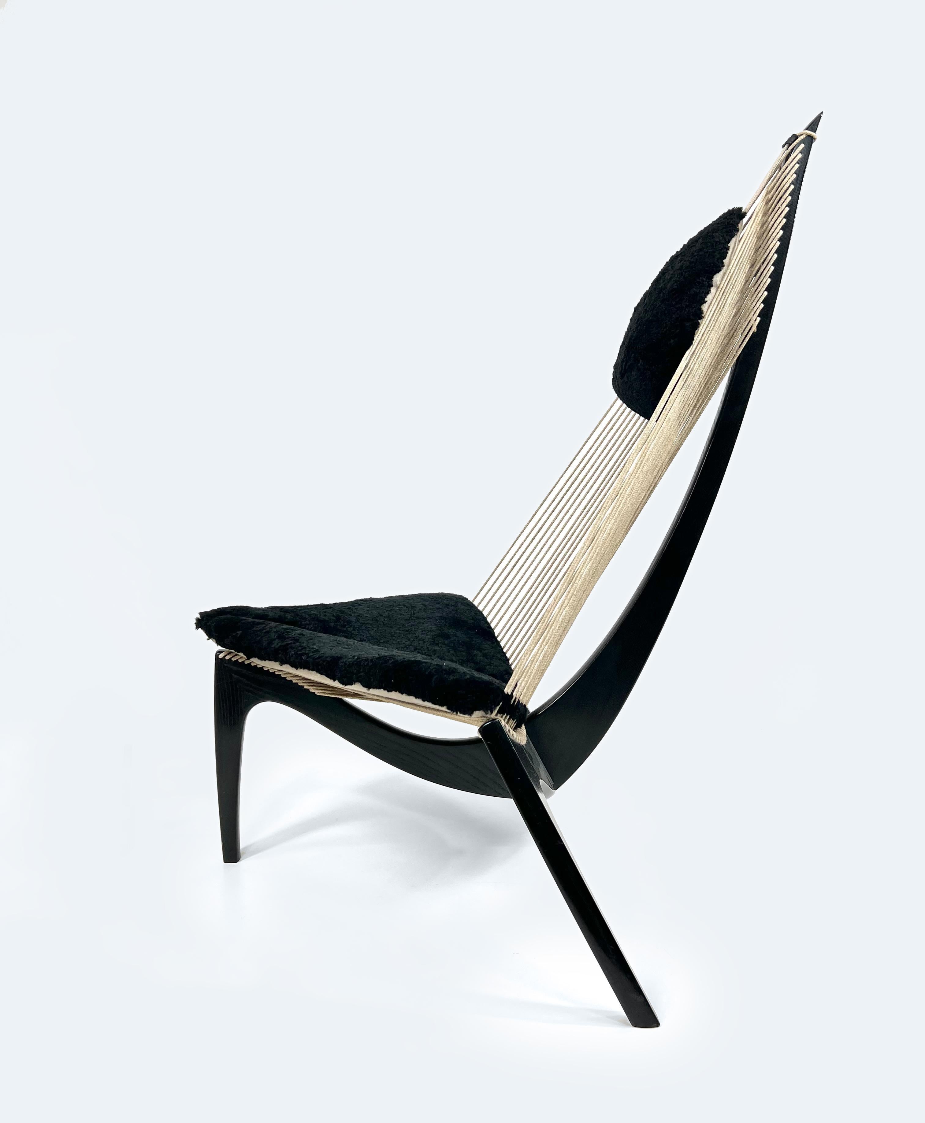 Silla Arpa de Jørgen Høvelskov para Christensen & Larsen Møbelhandverk, 1968 Lacado en venta