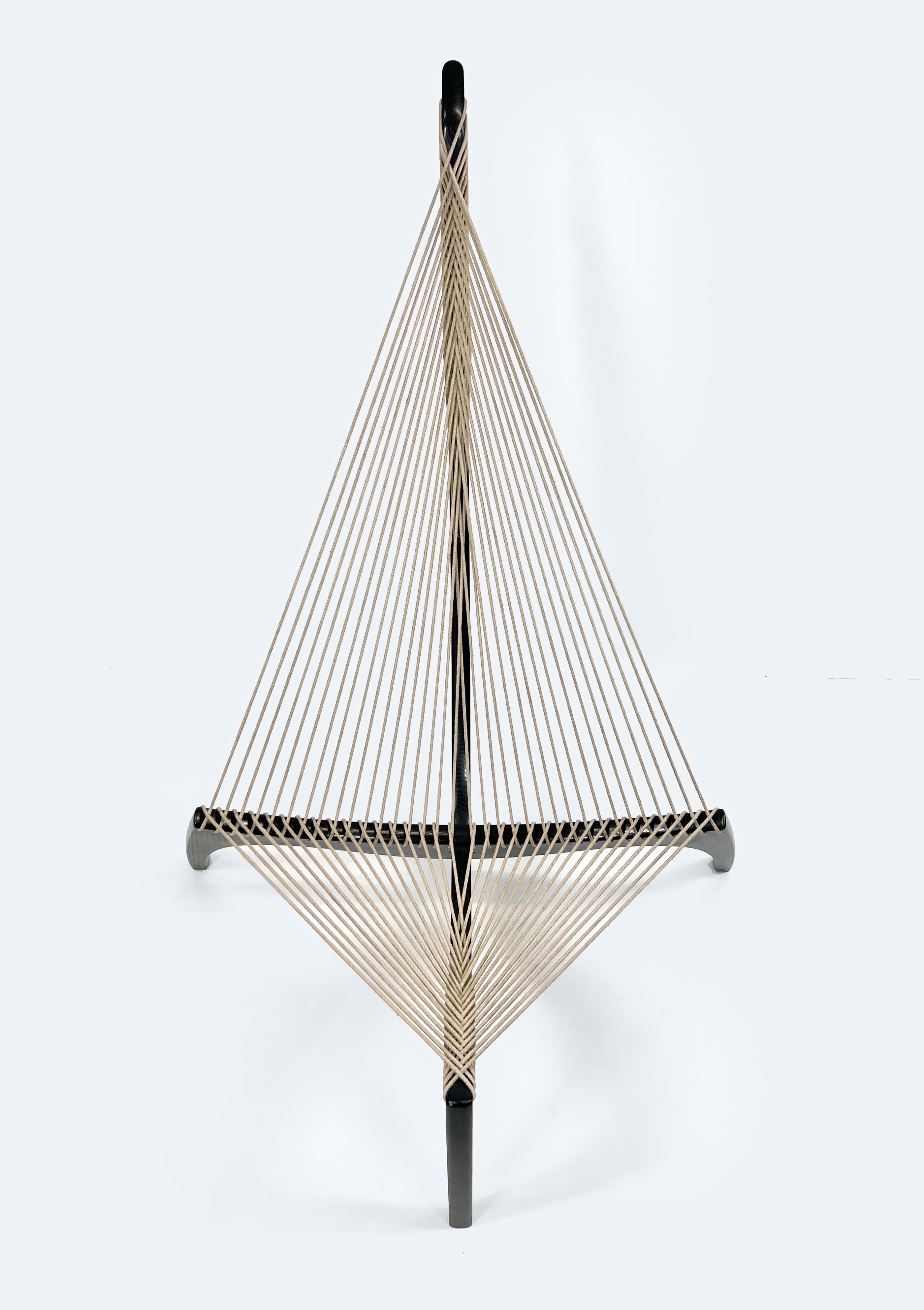 Silla Arpa de Jørgen Høvelskov para Christensen & Larsen Møbelhandverk, 1968 Piel de carnero en venta