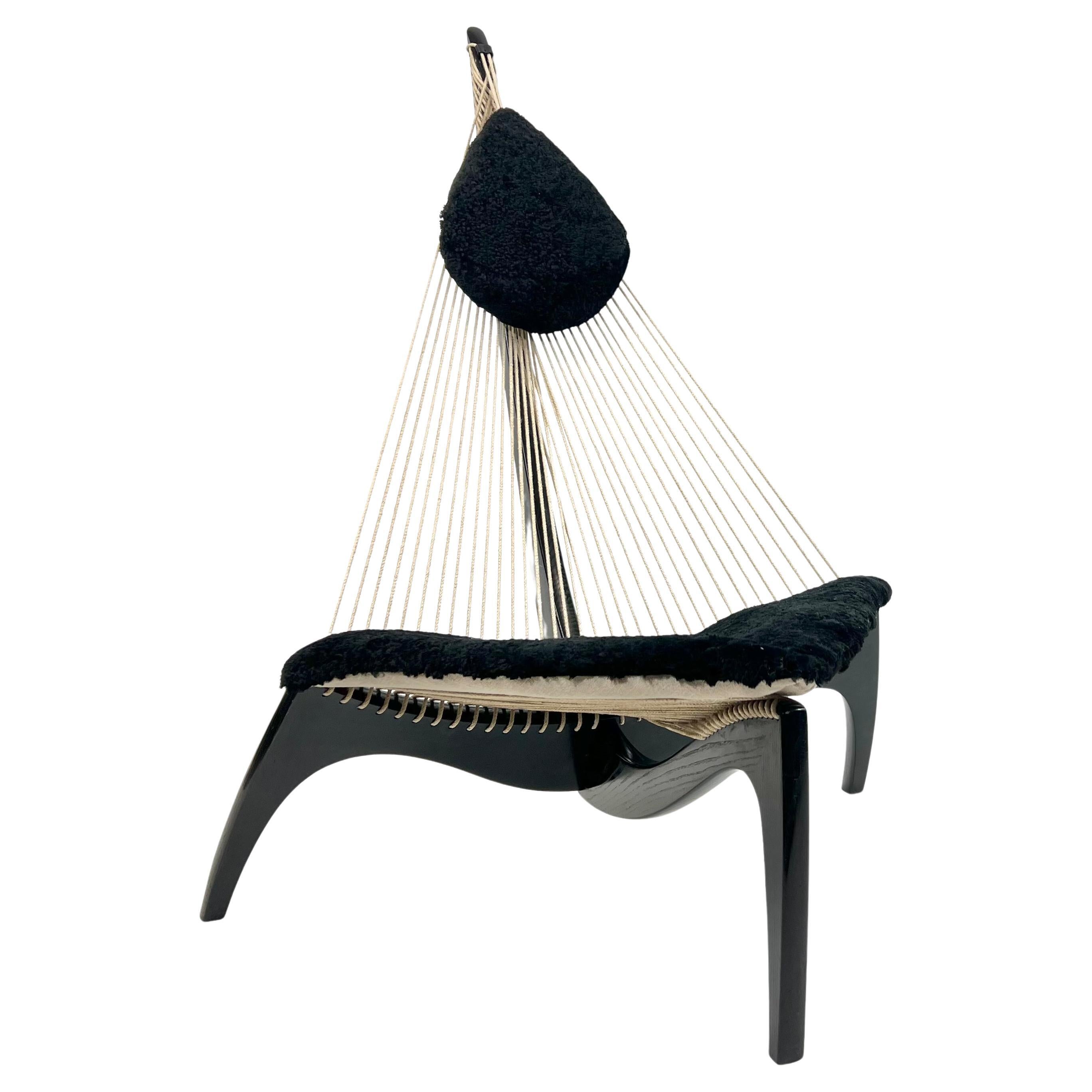 Chaise Harp de Jørgen Høvelskov pour Christensen & Larsen Møbelhandverk, 1968