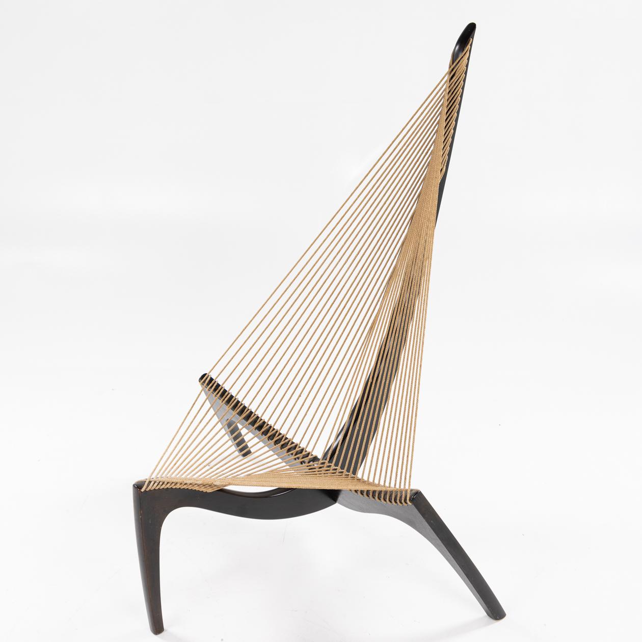 Blackened Harp chair by Jørgen Høvelskov