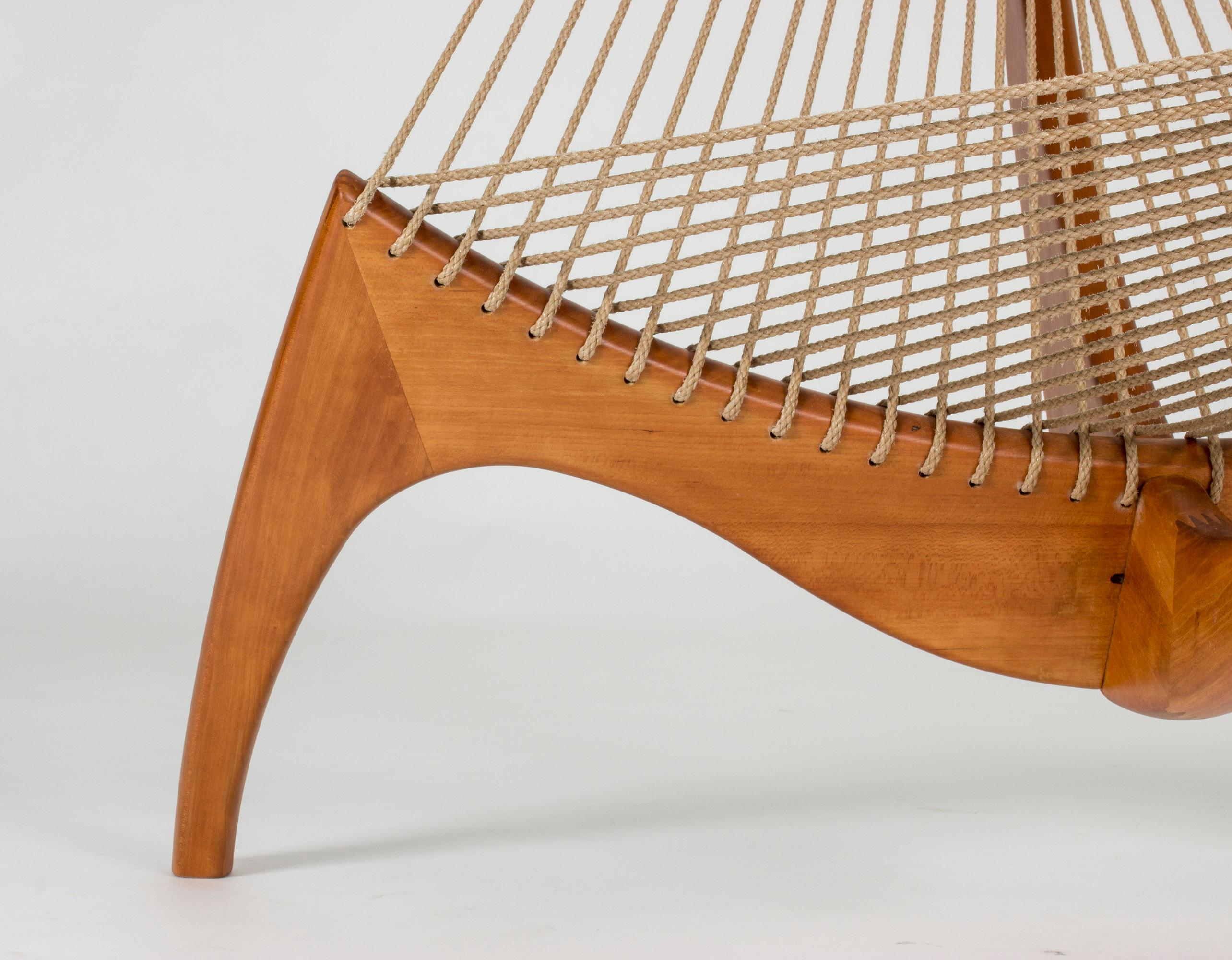 Rope “Harp Chair” by Jørgen Høvelskov