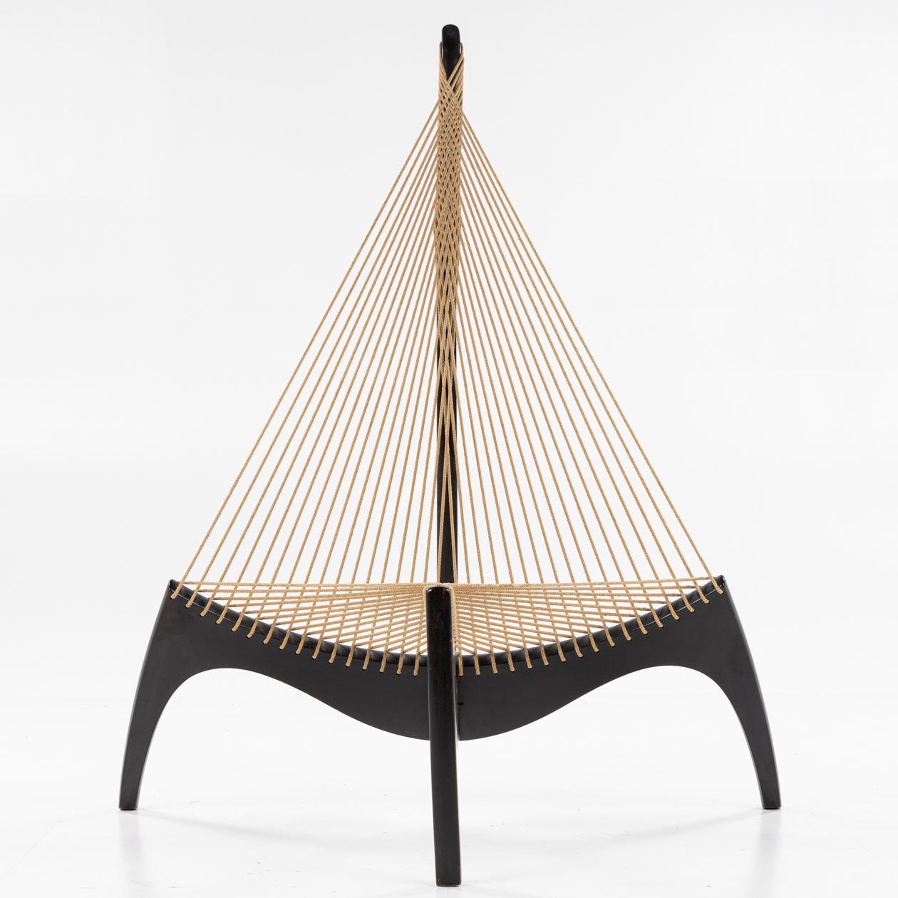 Mahogany Harp chair by Jørgen Høvelskov