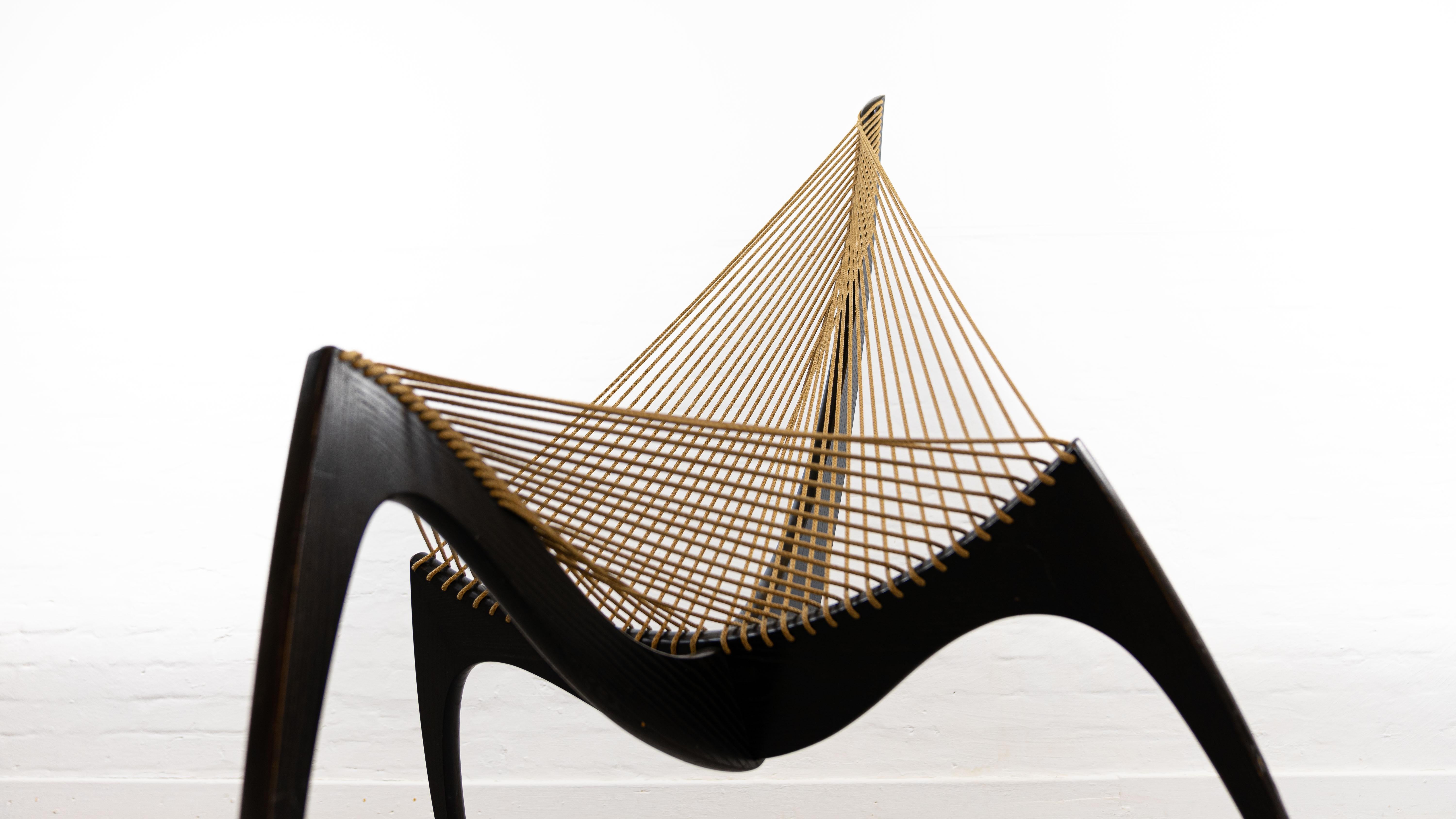 Rope Harp Chair Designed by Jørgen Høvelskov for Christensen & Larsen, Denmark For Sale
