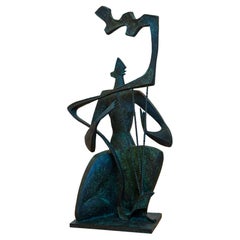 „Harp Player“ aus Bronzeguss von Tony Rosenthal '1914-2009'