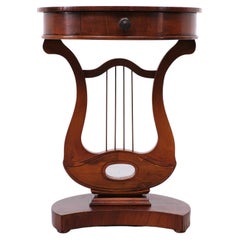 Harp shaped Baroque side table 1970s Italy