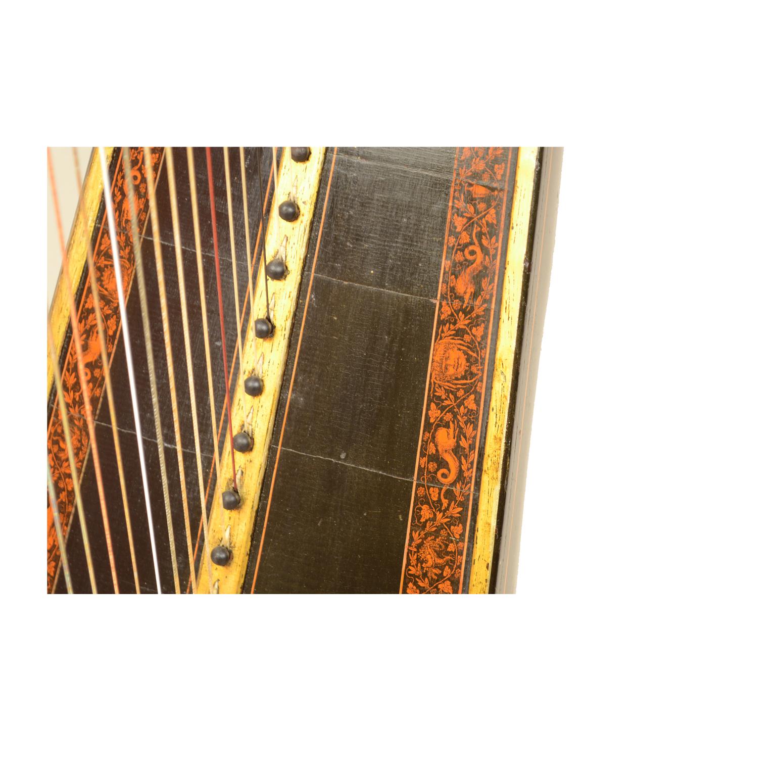 Harp Signed by Sebastian Erard's Patent Harp N. 881 N. 18, 1808-1809 5