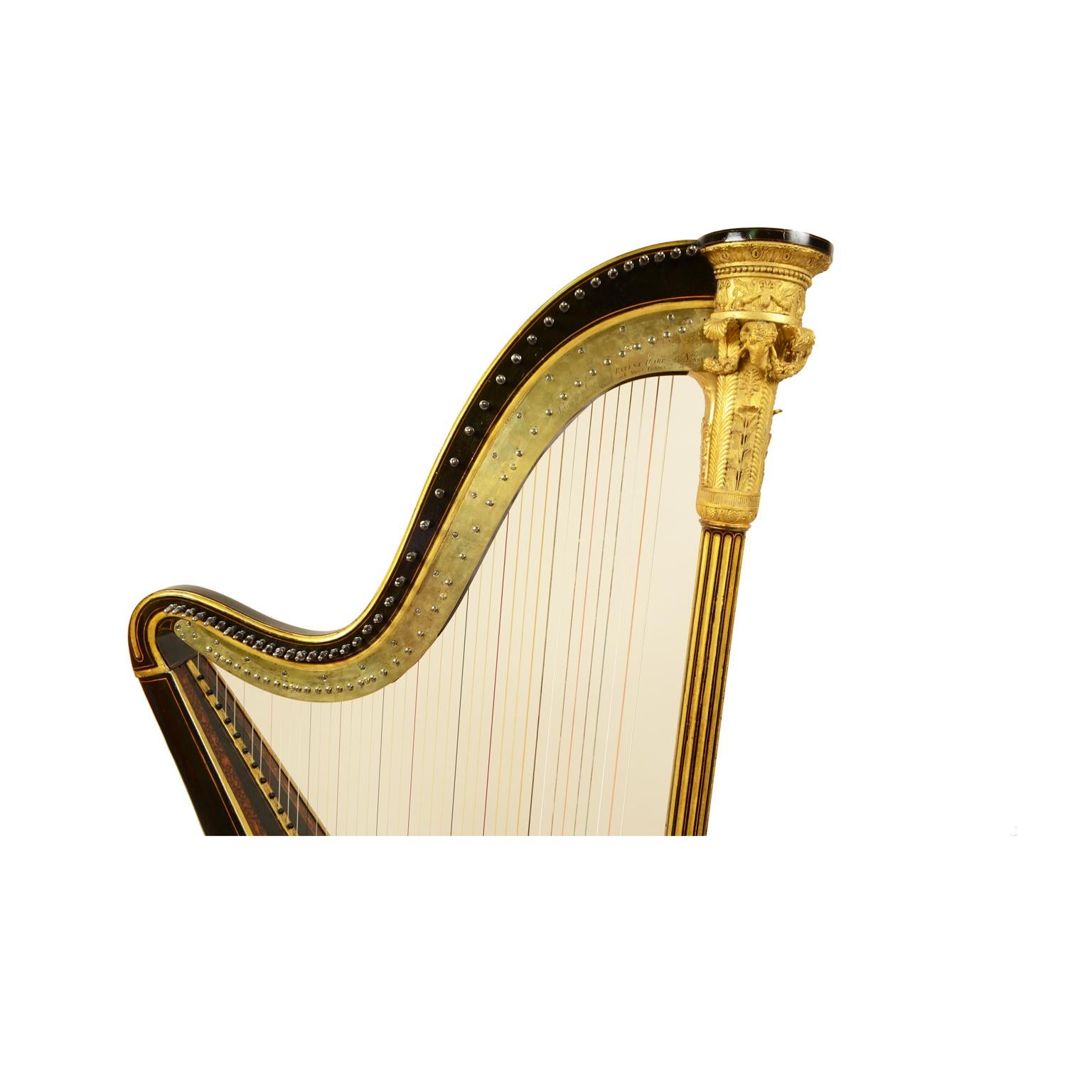 Harp Signed by Sebastian Erard's Patent Harp N. 881 N. 18, 1808-1809 In Good Condition In Milan, IT