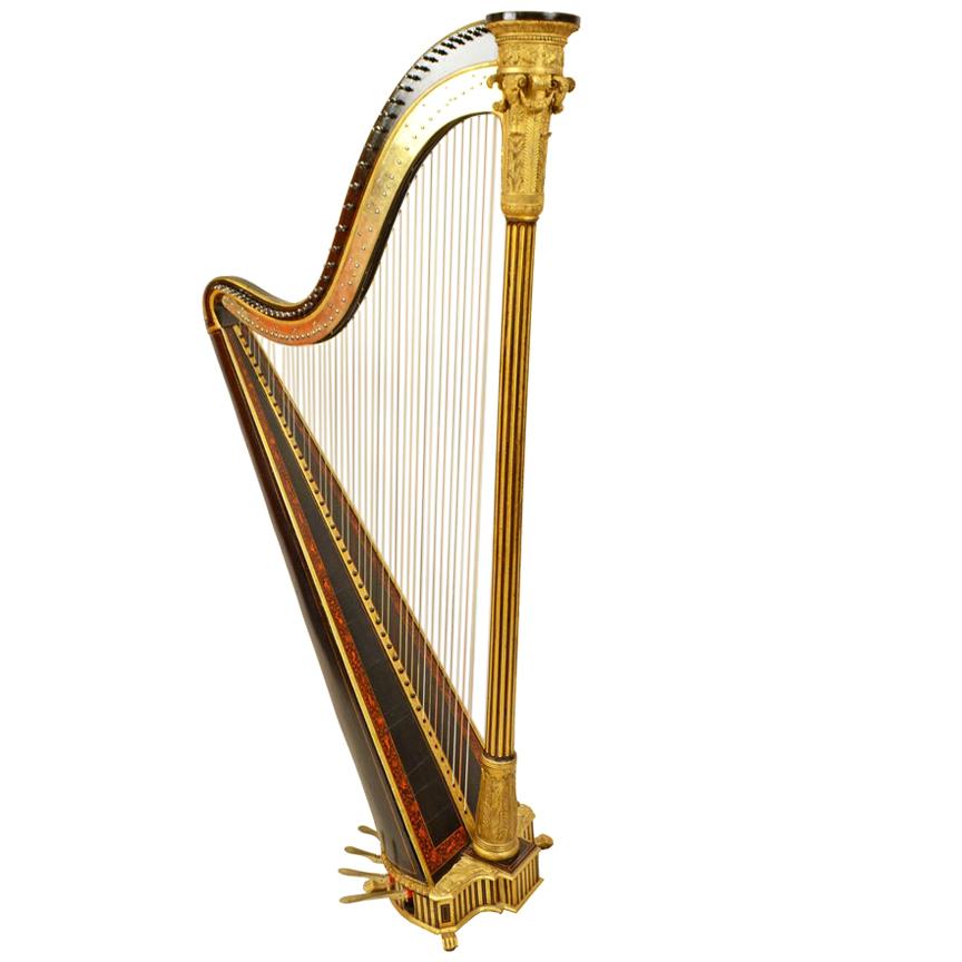 Harp Signed by Sebastian Erard's Patent Harp N. 881 N. 18, 1808-1809