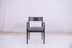 Harper Dining Chair Armchair, Teak Wood in a Black Finish. Set of 6 chairs