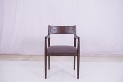 Harper Dining Chair Armchair, Teak Wood in a Walnut Finish. Set of 6 chairs