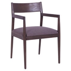 Harper Dining Chair Armchair, Teak Wood in a Walnut Finish. Set of 6 chairs