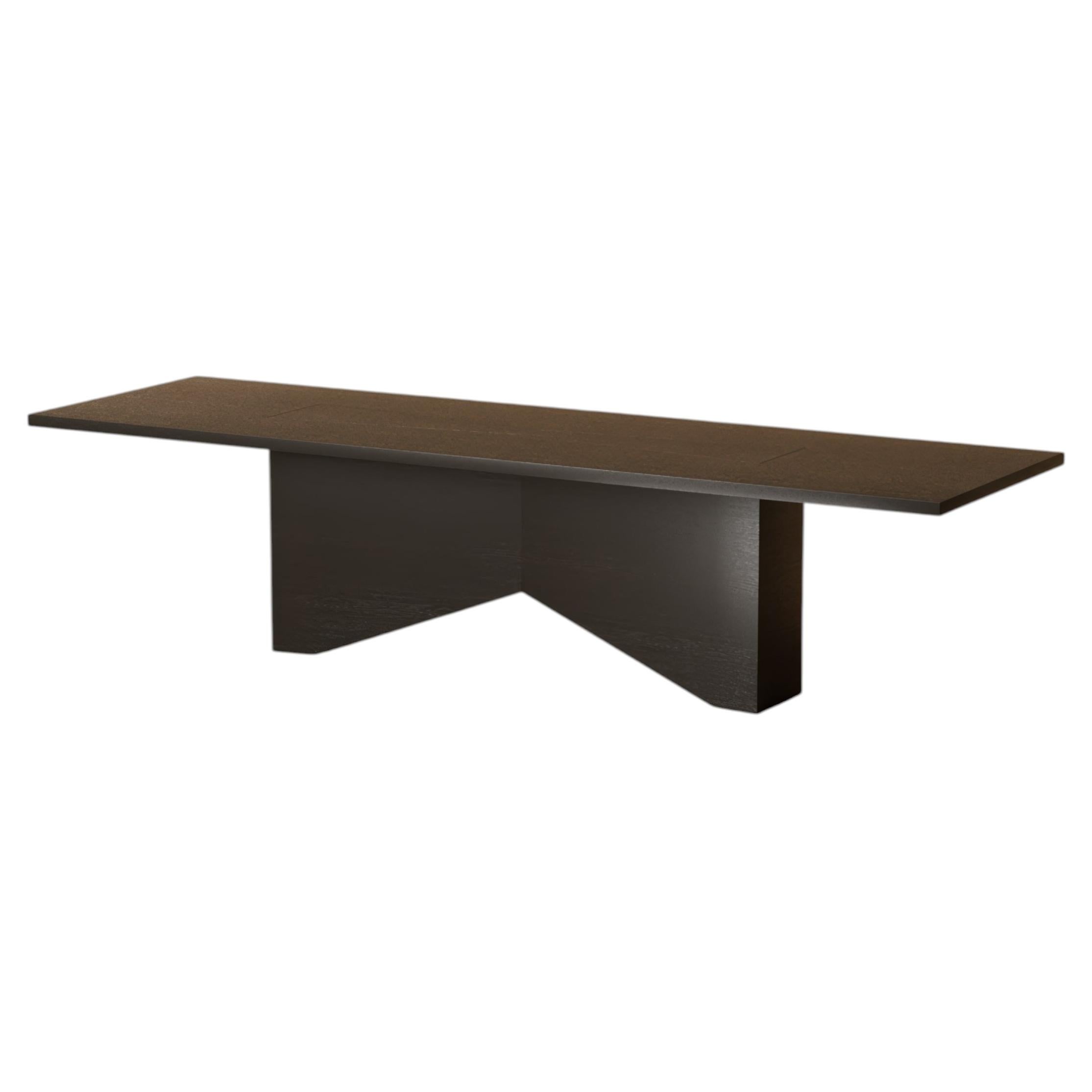 Harper Large Oak Dining Table by Lusano For Sale