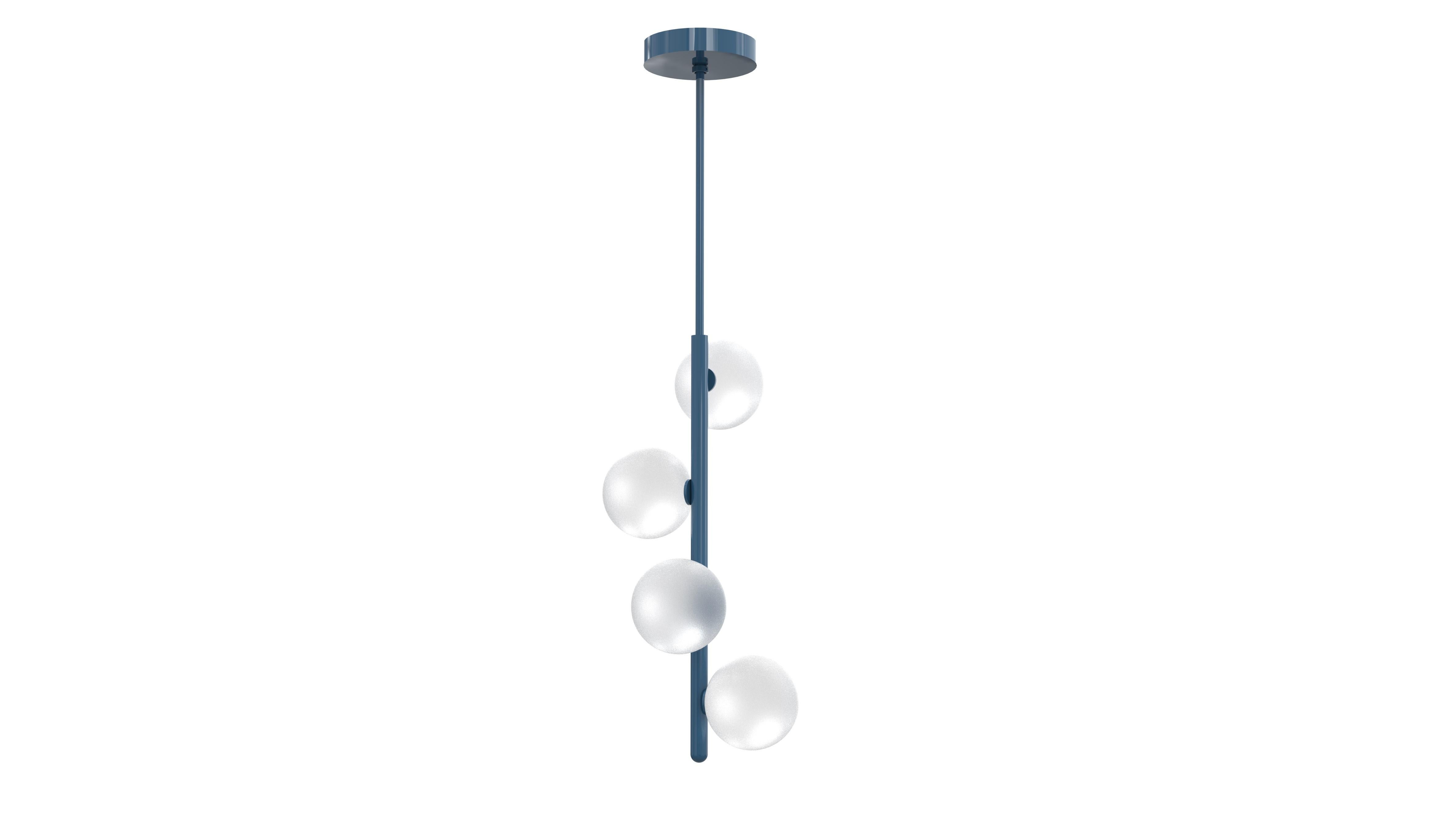 Pendentif Harper en laiton et verre soufflé, Blueprint Lighting en vente 1