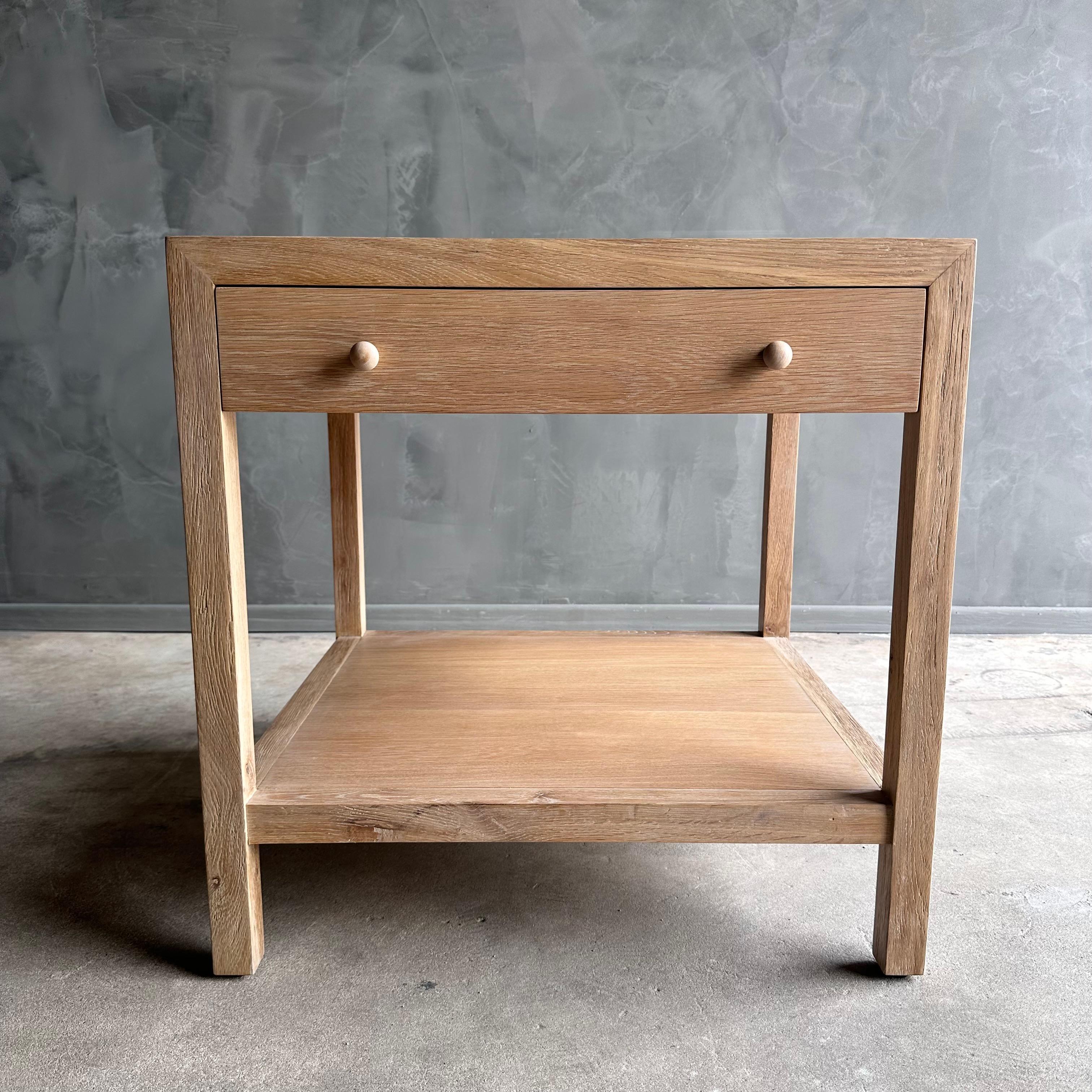 
The Harper White Oak Nightstand is the perfect choice for those looking to add a contemporary flair to their bedroom. The natural finish of the white oak wood brings a sense of warmth and sophistication to any space. The single drawer provides