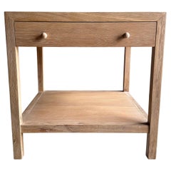 Harper White Oak Nightstands with Single Drawer and Shelf in a Natural Finish