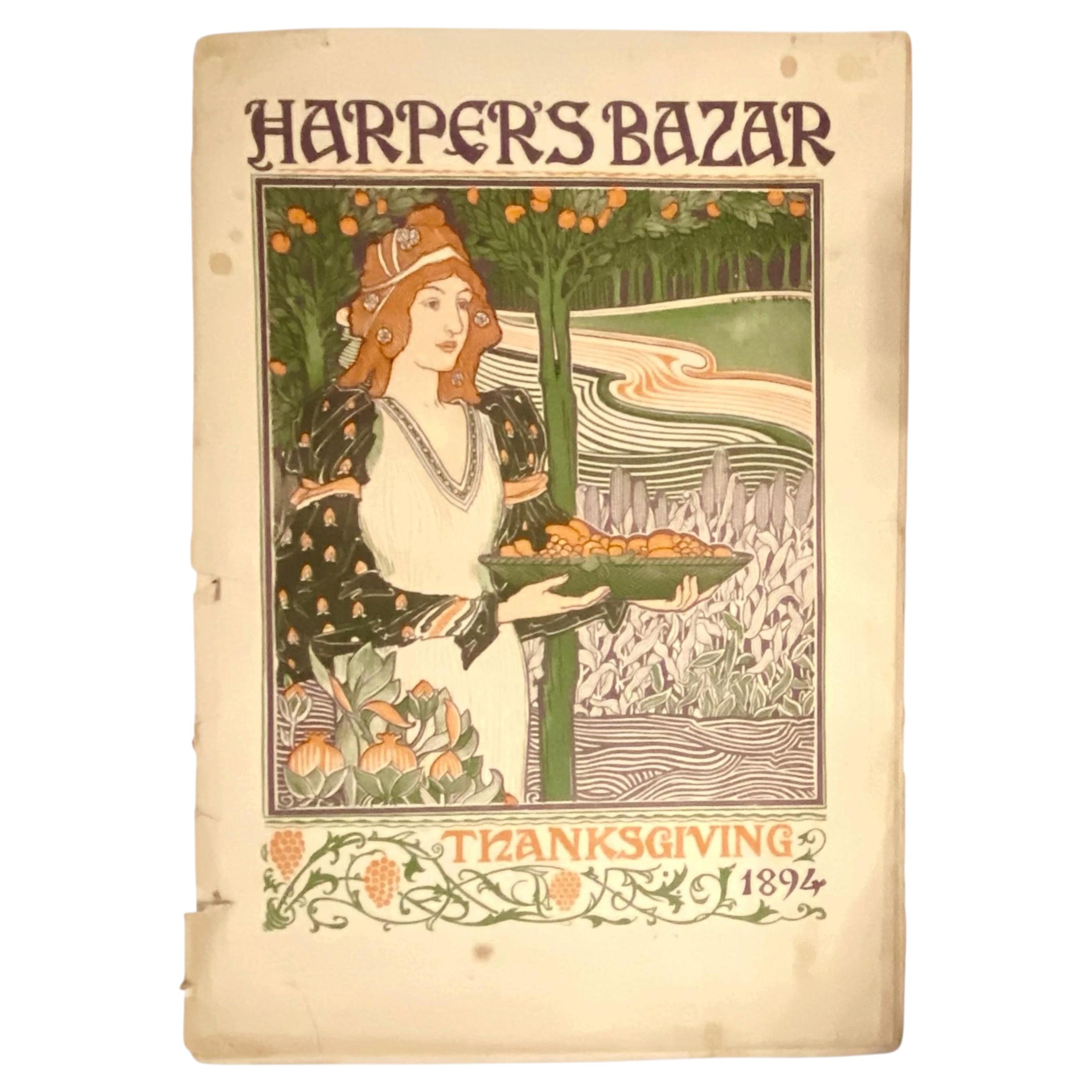 Harper's Bazar Thanksgiving 1894 Original Issue · Ny Met Museum Artefact 354990