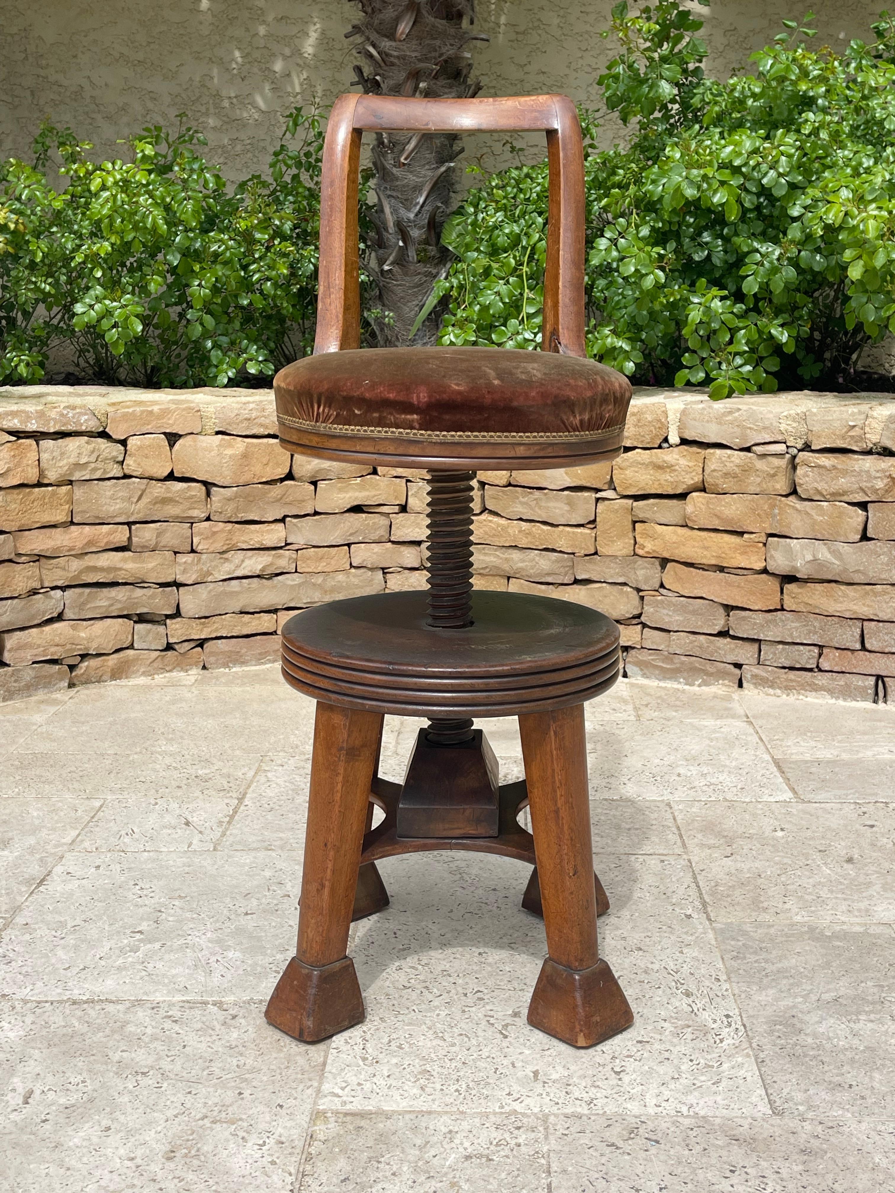 20ième siècle Harpist's Chair / Musician's Chair en vente