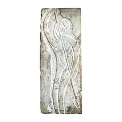 "Arponero", escultura en relieve Art Decó - Arte Popular de los años 30 en mármol gris