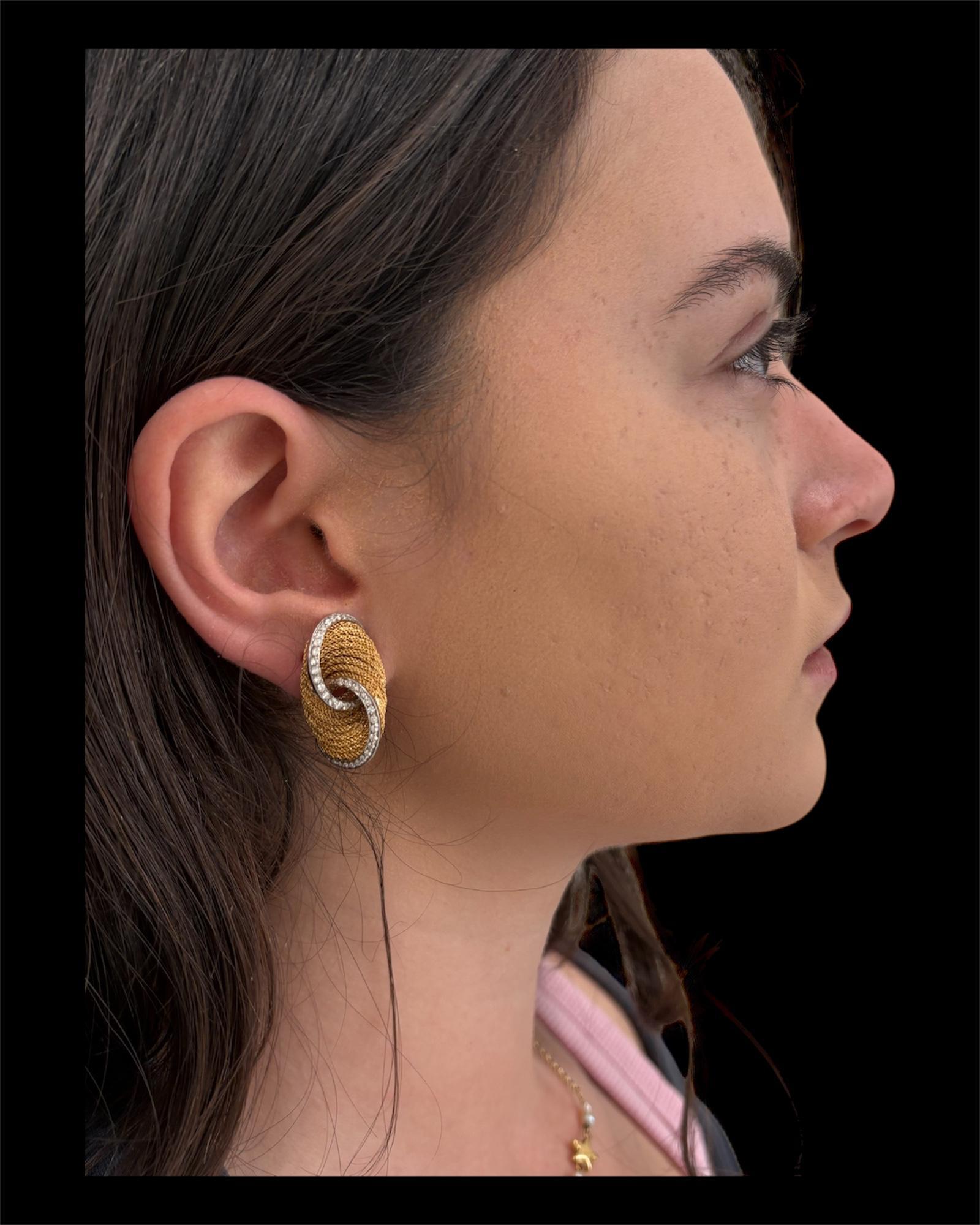 Harpo's Italia, clip en or et diamants  Boucles d'oreilles en vente 5