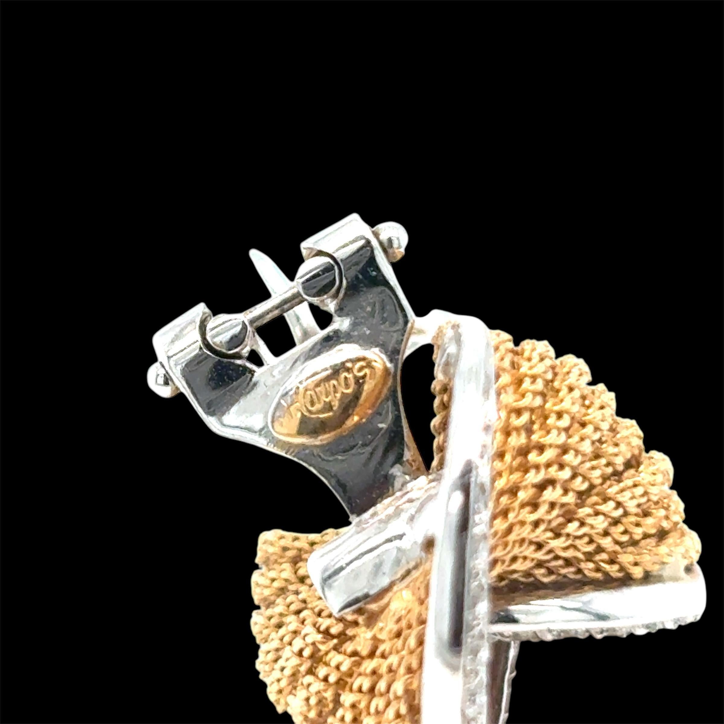 Harpo's Italia, clip en or et diamants  Boucles d'oreilles en vente 2