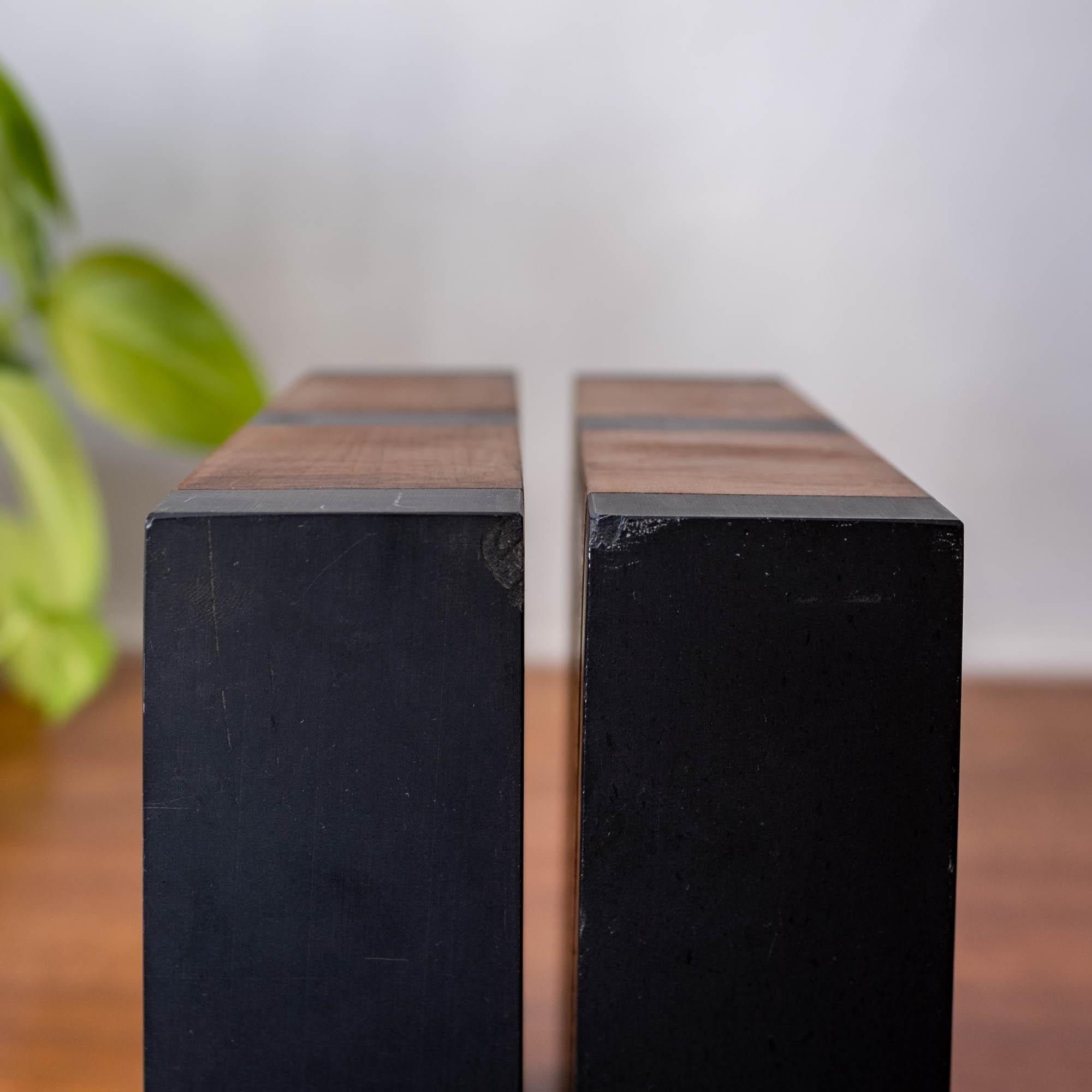 Harpswell House Slate and Walnut Bookends 4