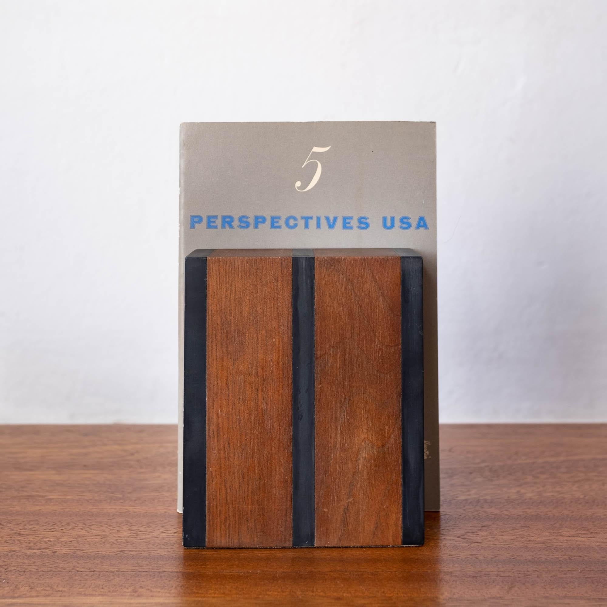 American Harpswell House Slate and Walnut Bookends