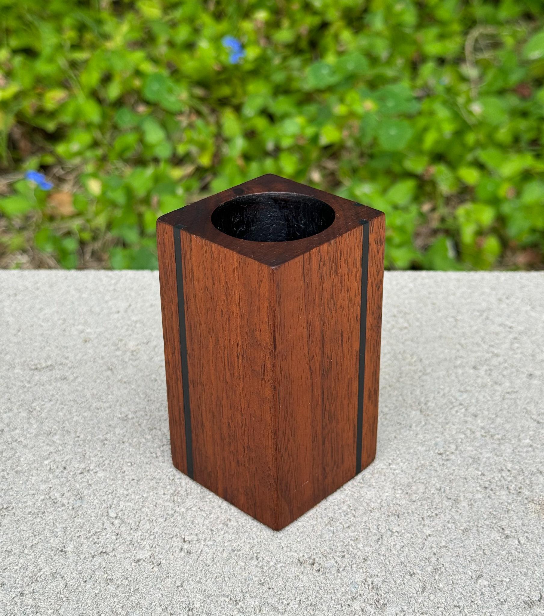 Harpswell House Walnut & Slate Pencil Holder, c.1960. 