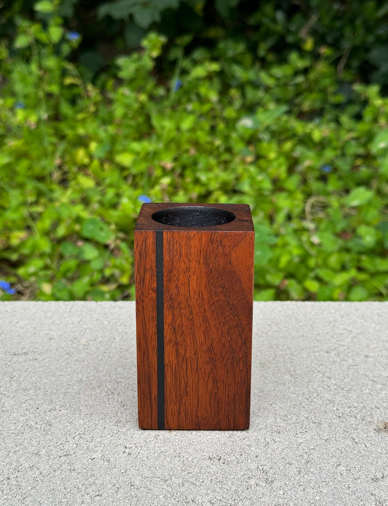 Mid-Century Modern Harpswell House Walnut & Slate Pencil Holder, c.1960 For Sale