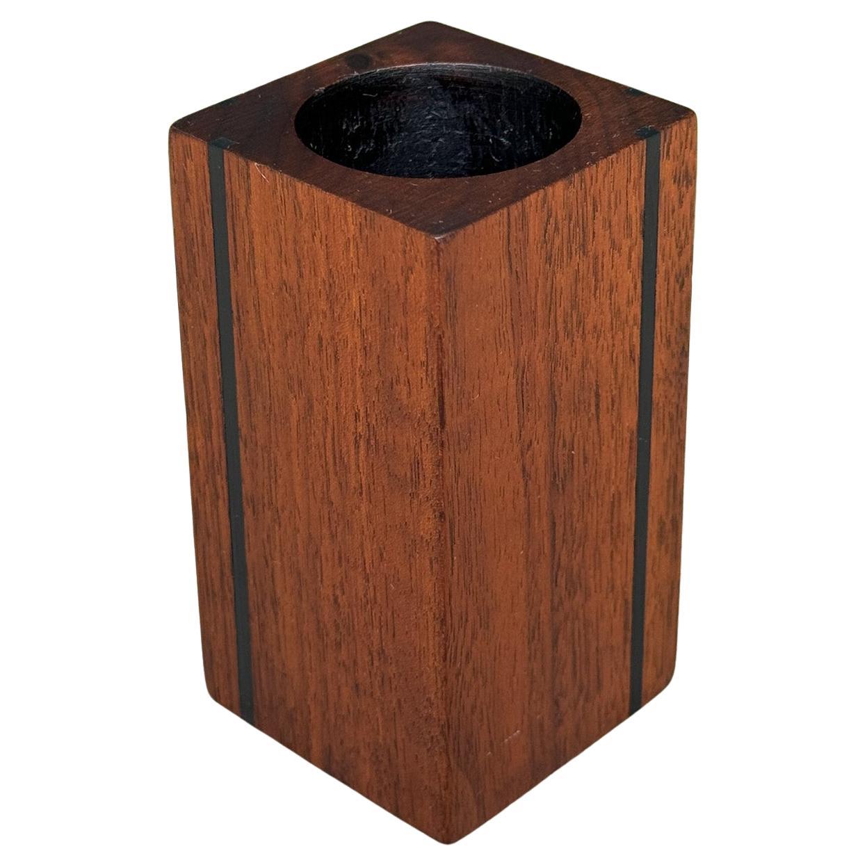 Harpswell House Walnut & Slate Pencil Holder, c.1960