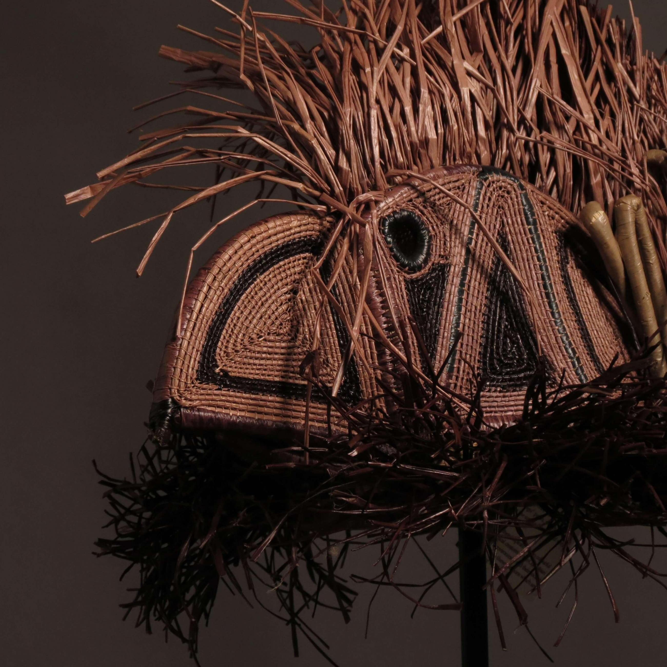 Primitive Harpy Eagle decorative tribal mask For Sale