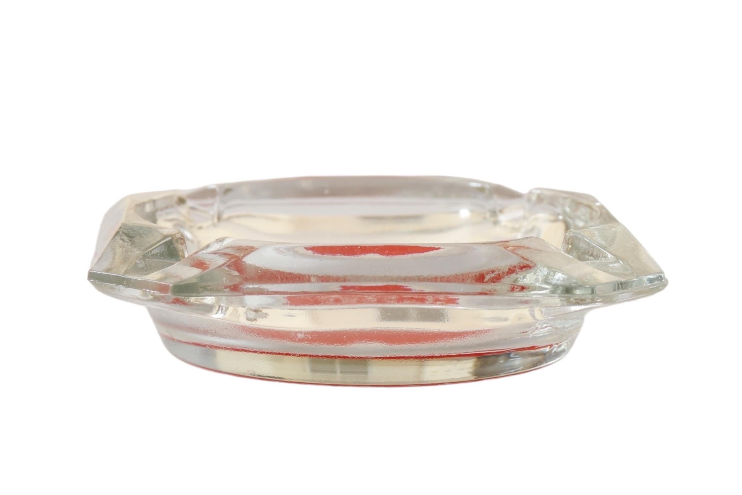 American Harrah’s Square Glass Ashtray For Sale