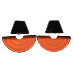 Harriet Baugnight für Kaso Orange Acrylharz-Baumel-Ohrringe