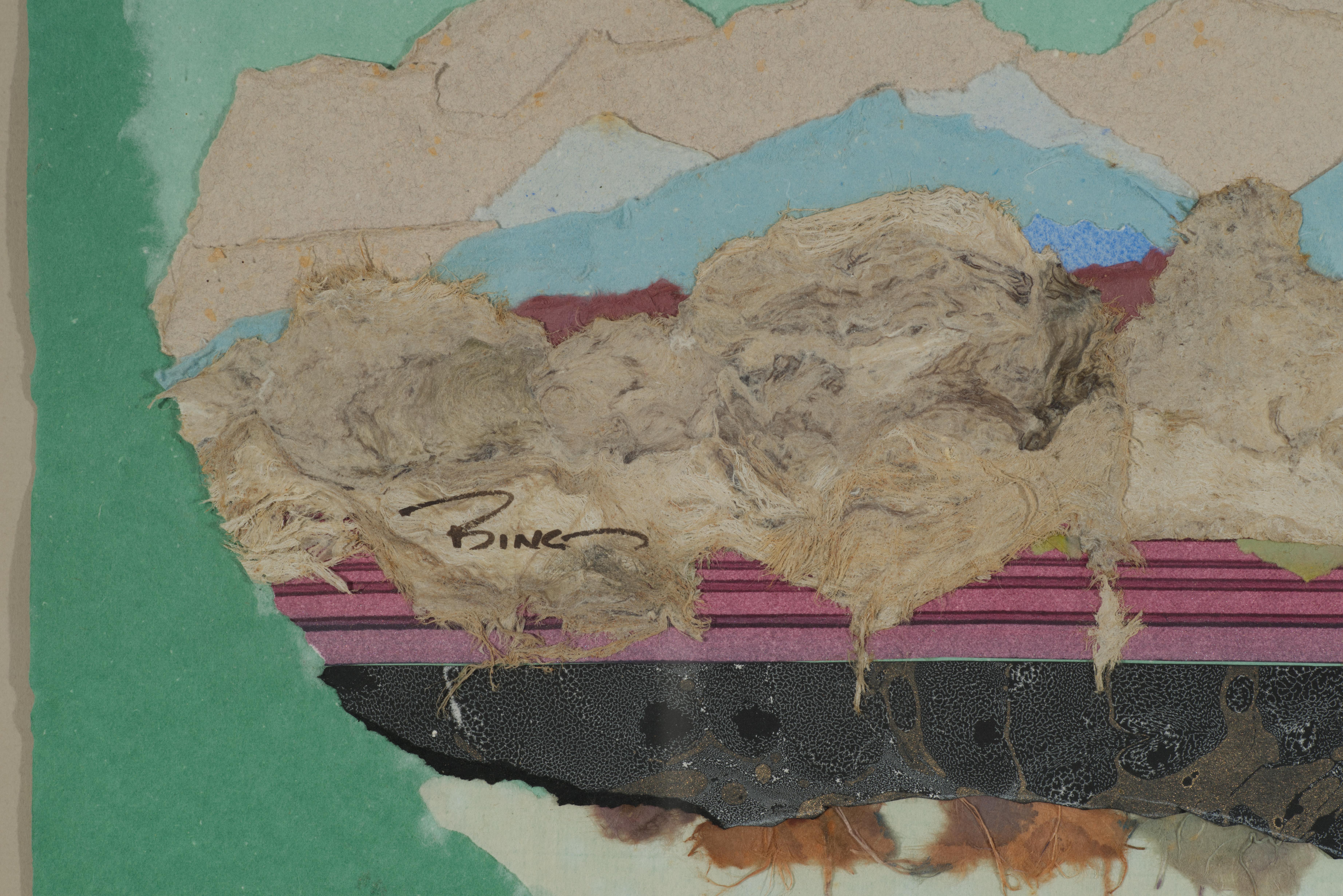 Harriet „Bing“ Thayer, mexikanische Bark-Serie, gerahmte Mixed Media-Kunst (amerikanisch) im Angebot