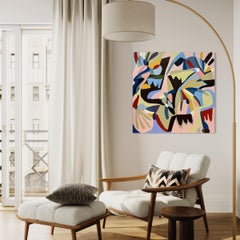 A slice of life, Bold Abstract Art, Bright Contemporary Picasso Style Artwork